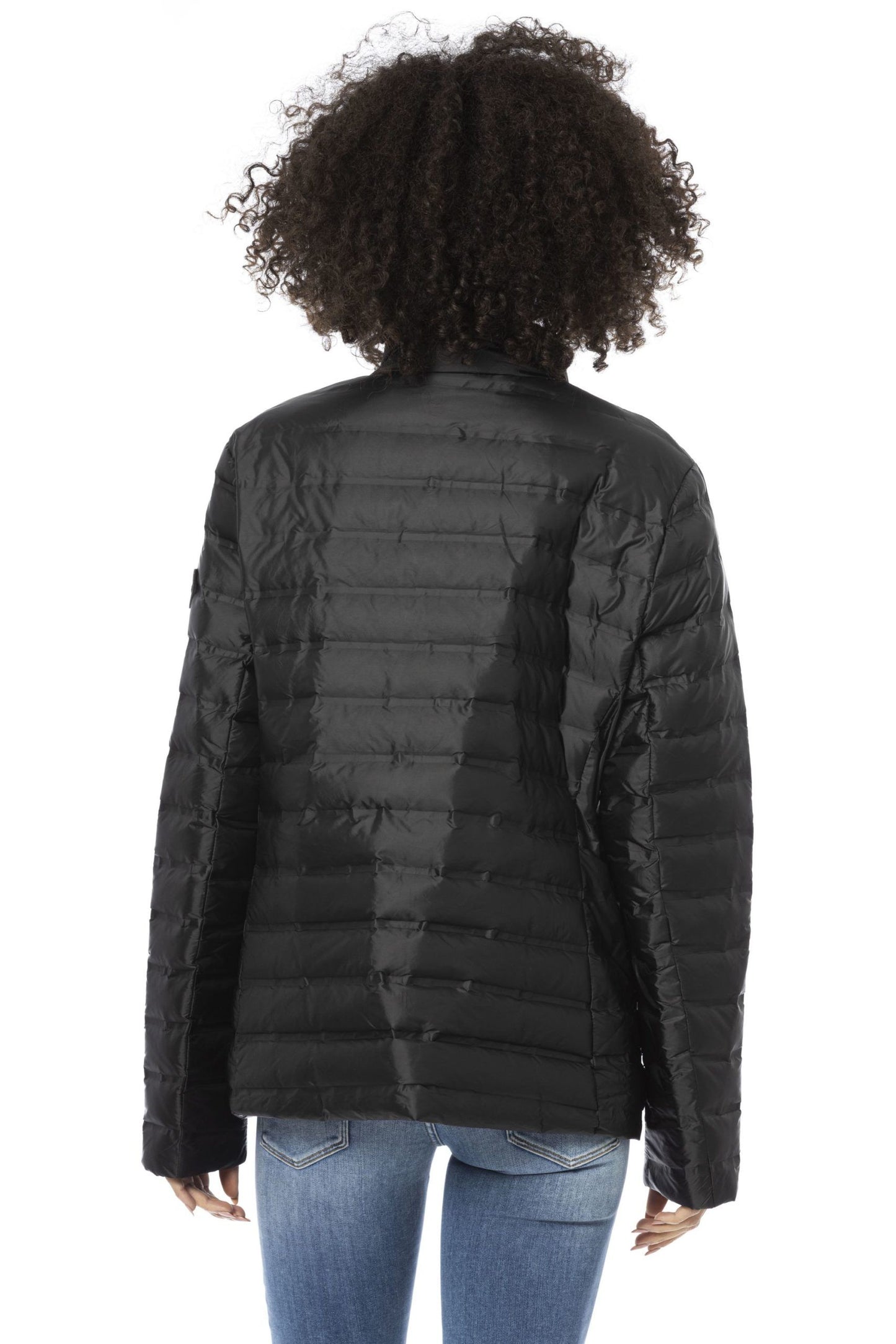 Black Polyester Women Jacket