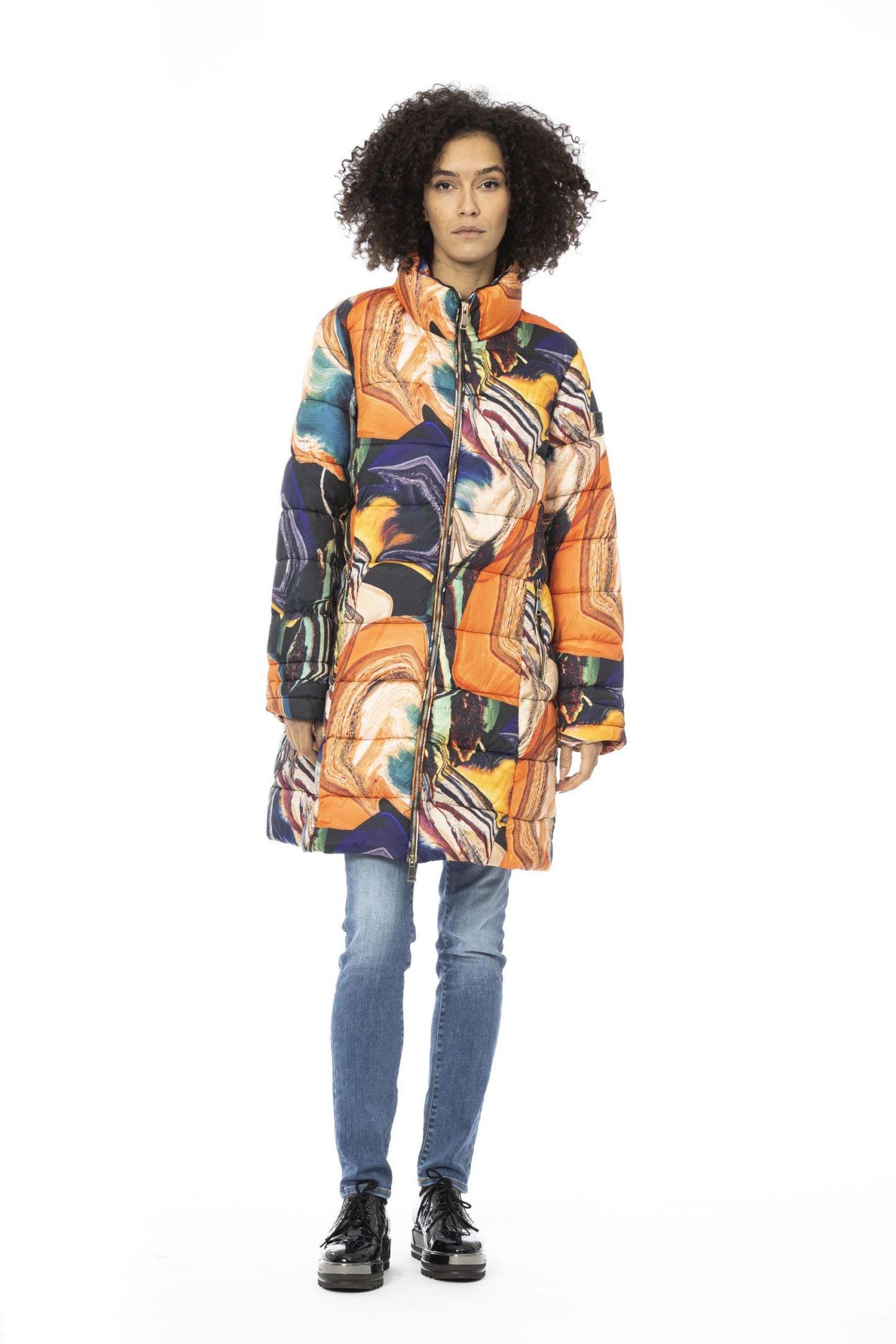 Multicolor Polyester Women Jacket