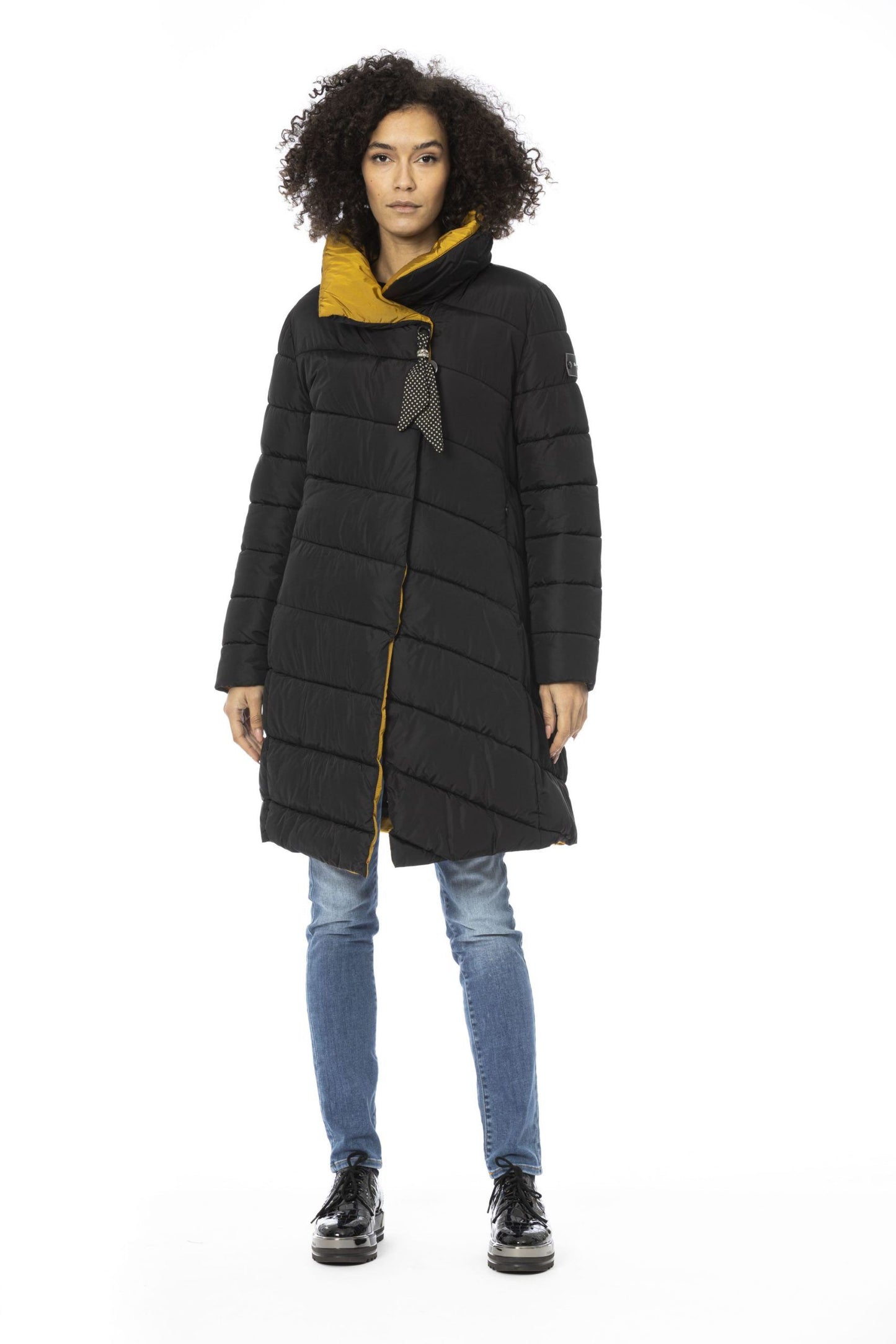 "Black Polyester Women Jacket"