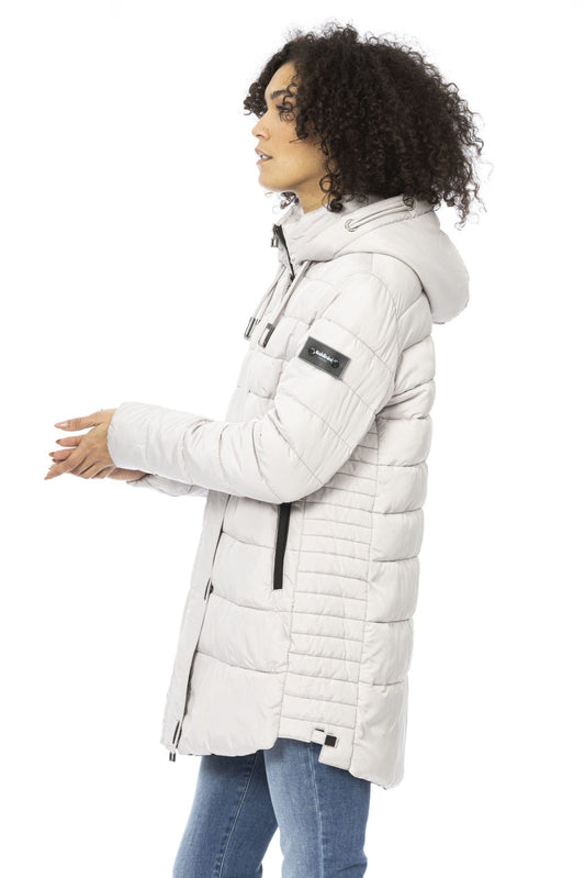 Silver Polyester Women Jacket