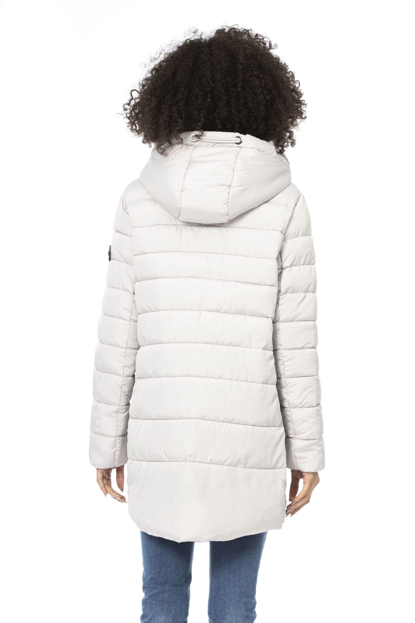 Silver Polyester Women Jacket