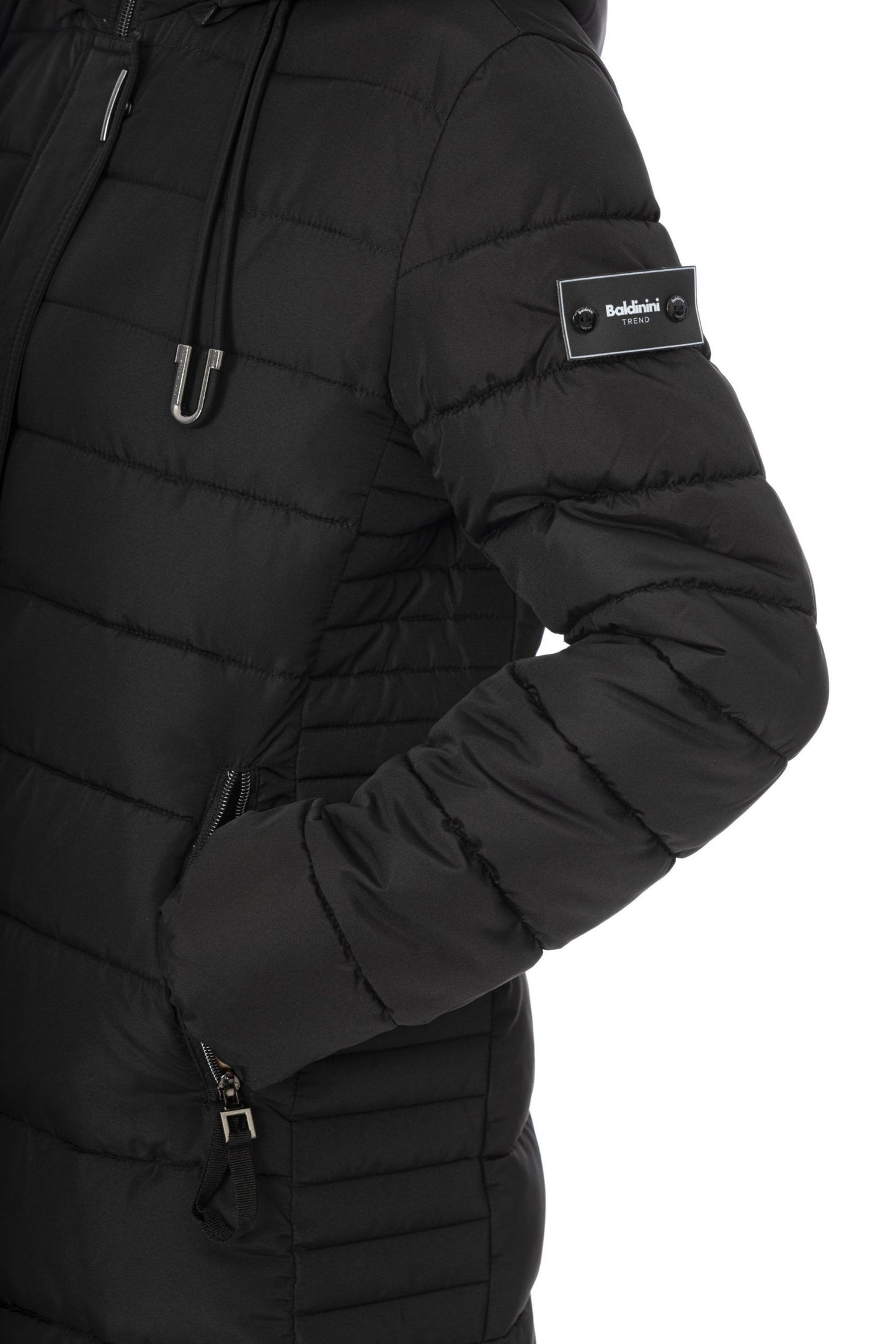 Black Polyester Women Jacket