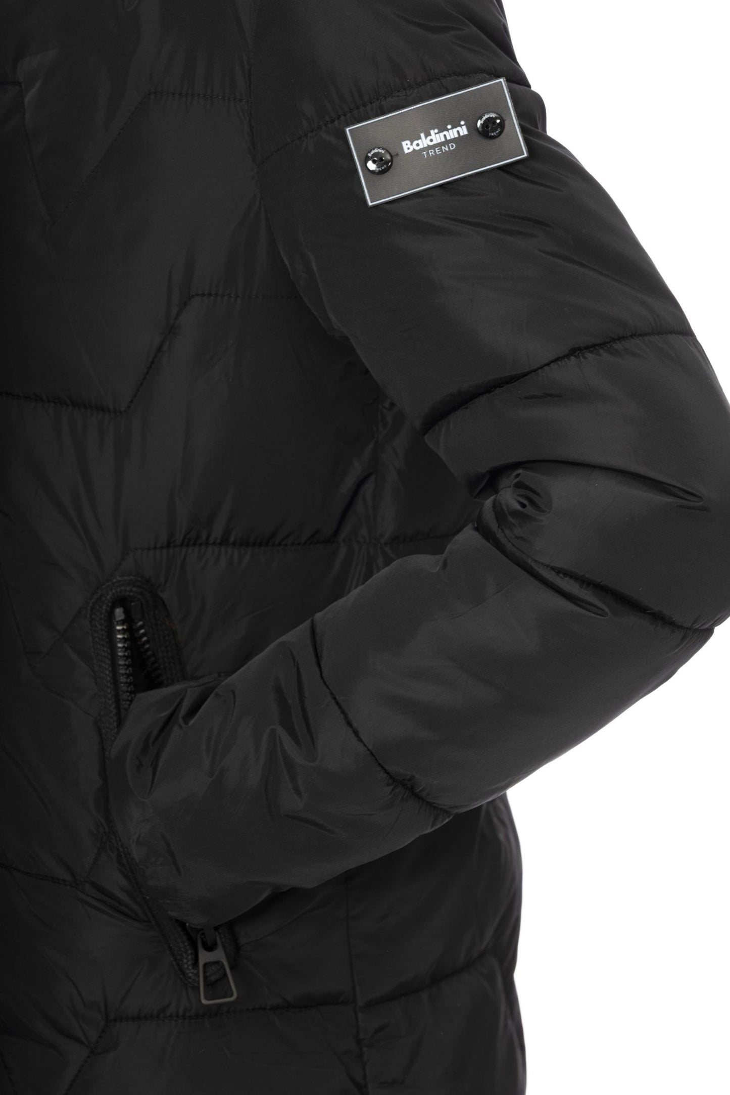 Black Polyester Women Jacket