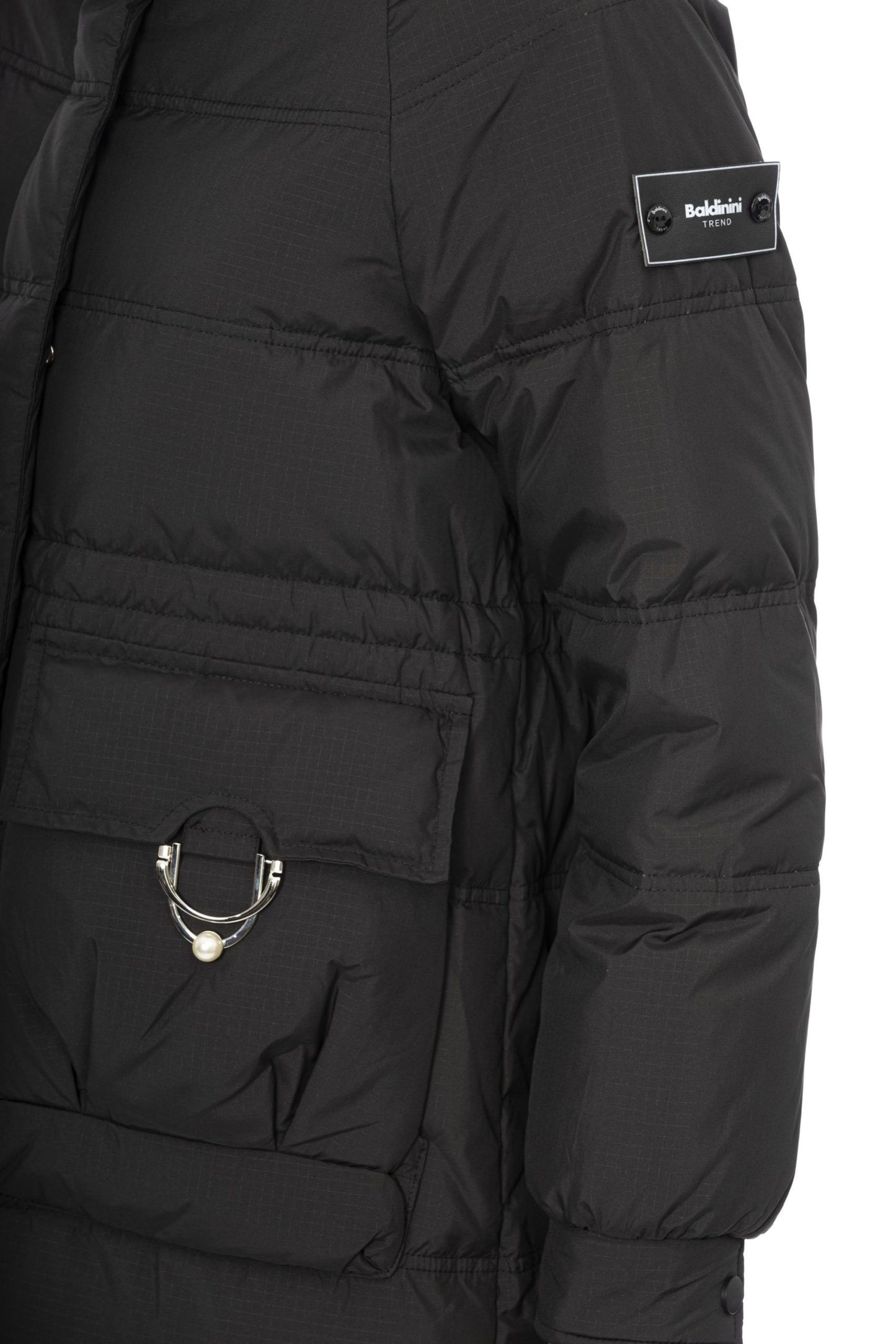 Black Polyester Women Jacket