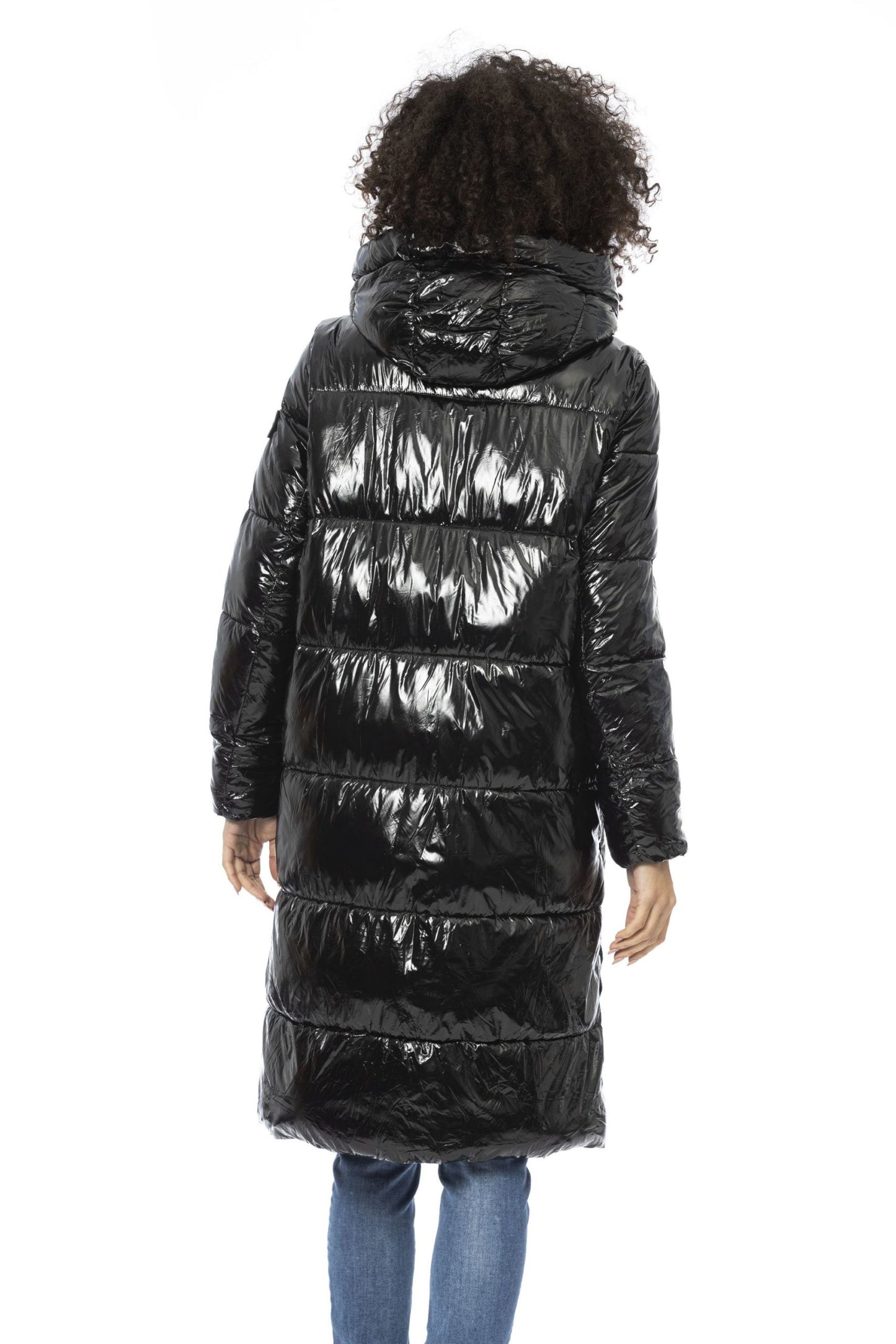 Black Polyester Women Jacket