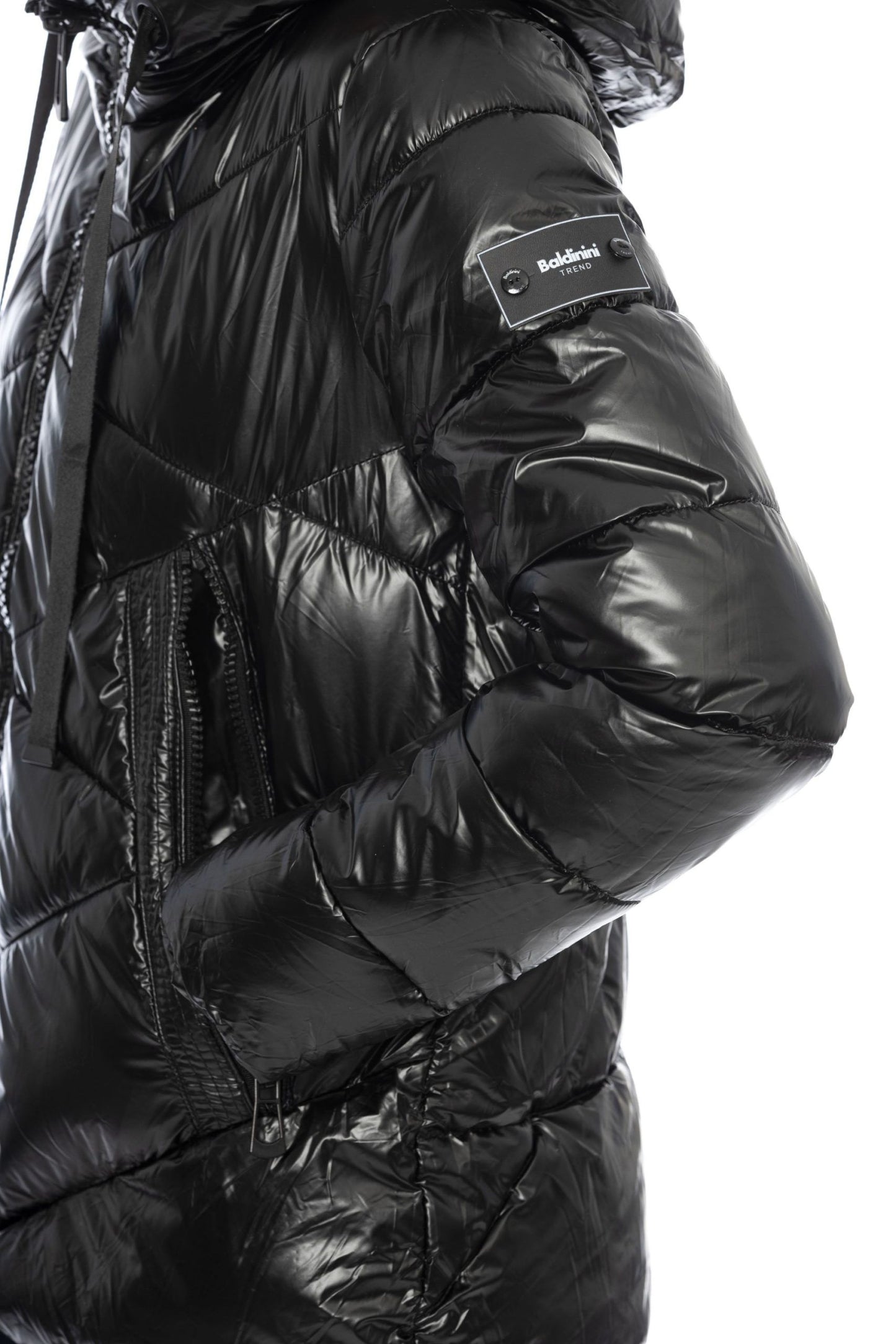 Black Polyester Women Jacket