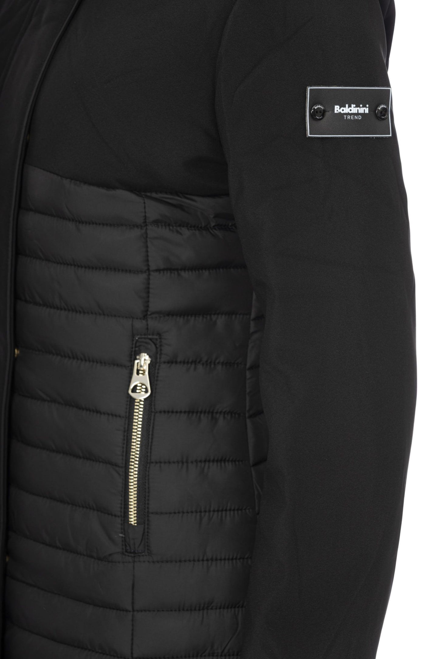 Black Polyester Women Jacket
