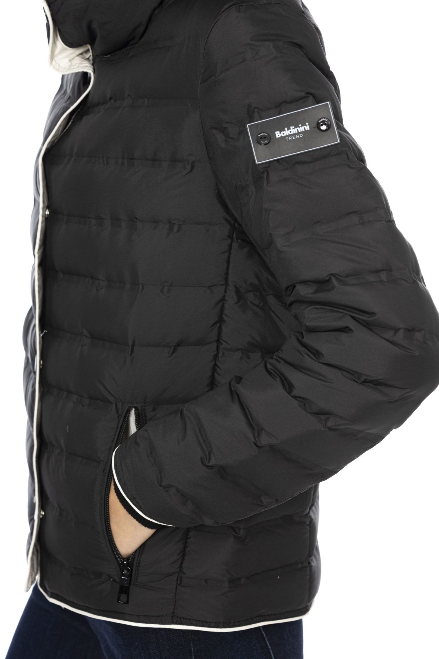 Black Polyester Women Jacket