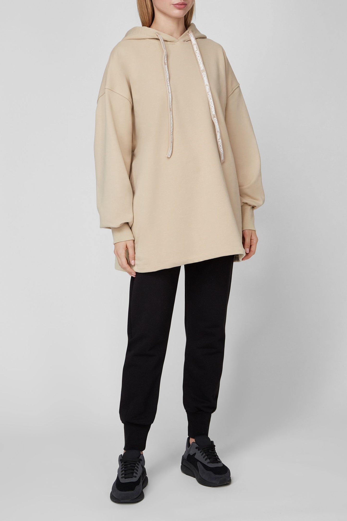 Beige Cotton Women Sweater