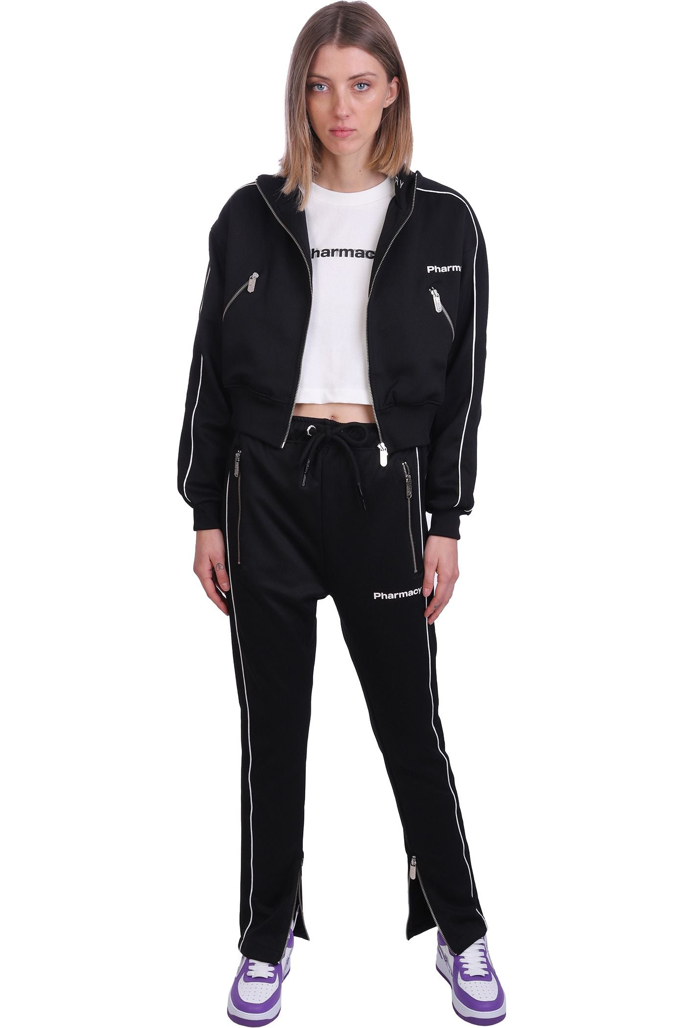 Black Cotton Women's Sweatshirt