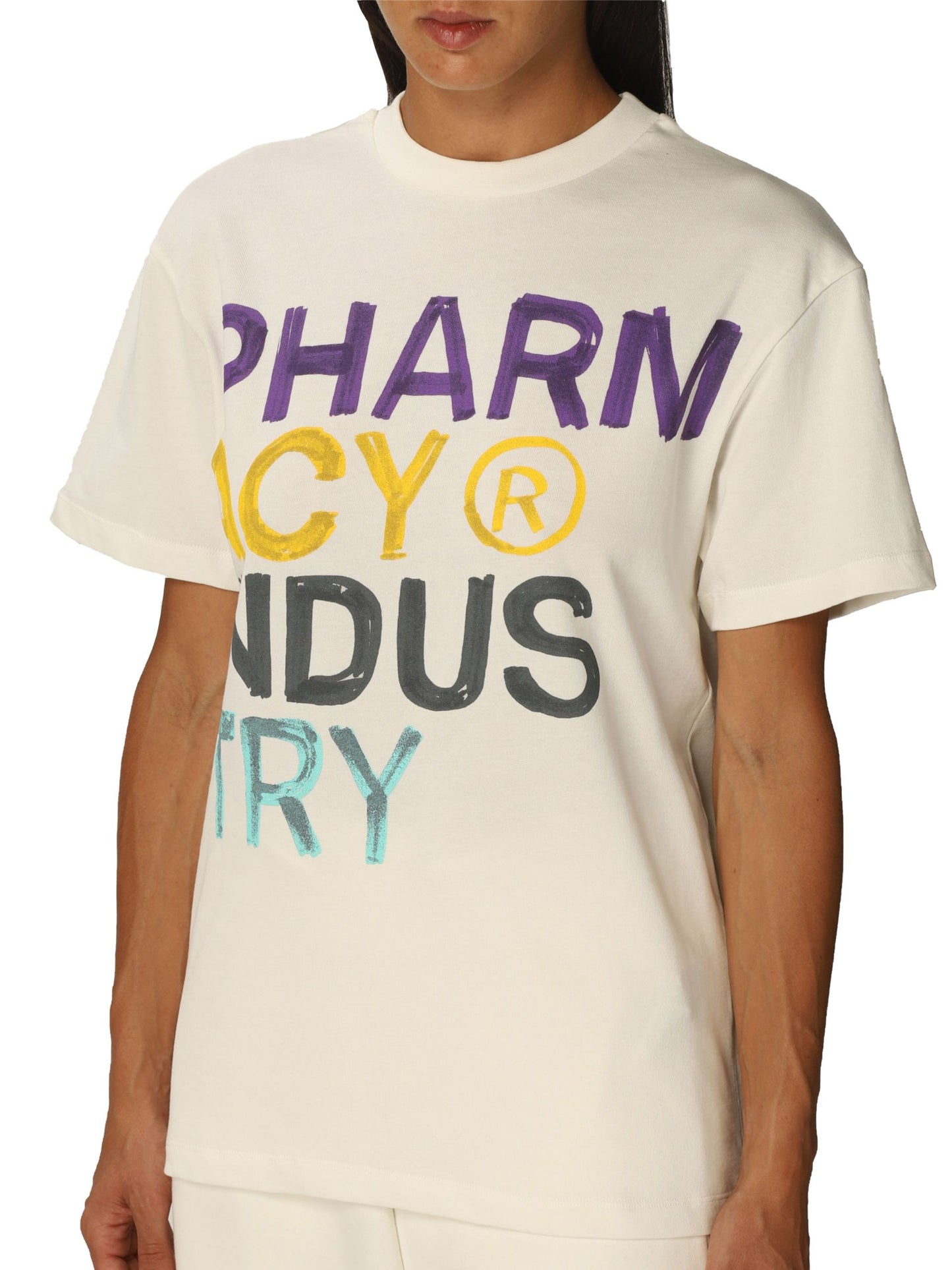 White Cotton Women T-Shirt