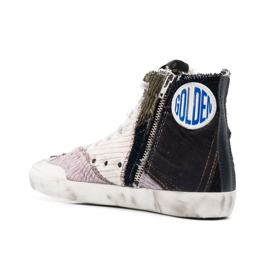 Multicolor Leather Men High-Top Sneaker