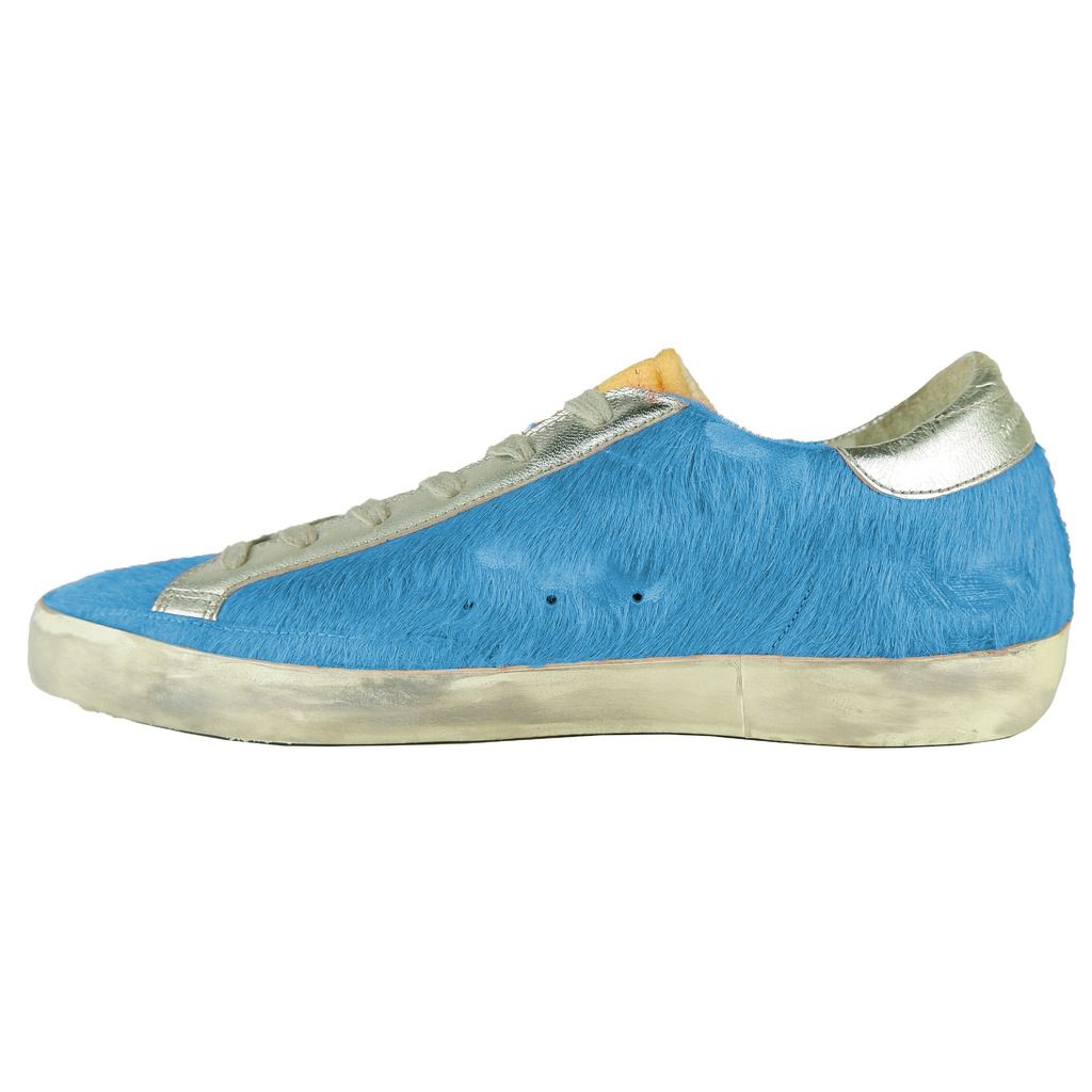 Light Blue Leather Women Sneaker