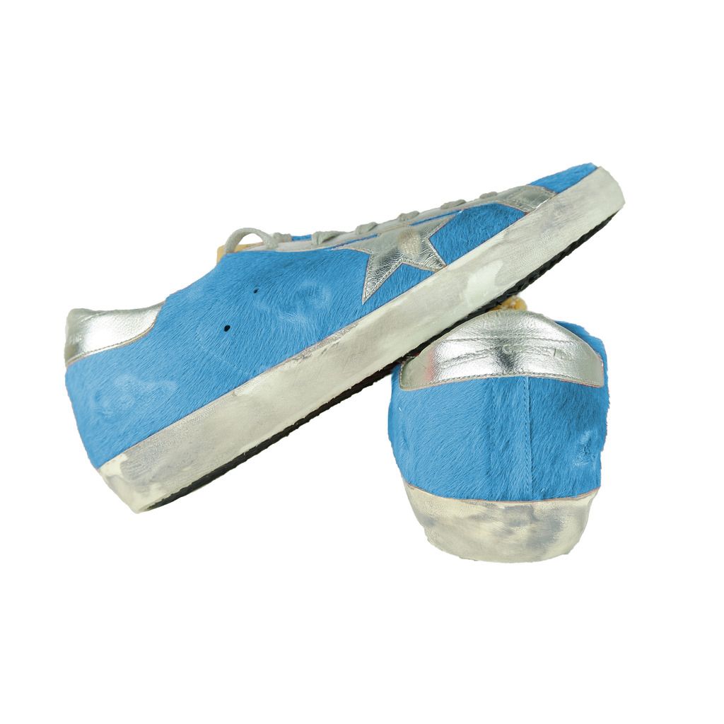 Light Blue Leather Women Sneaker