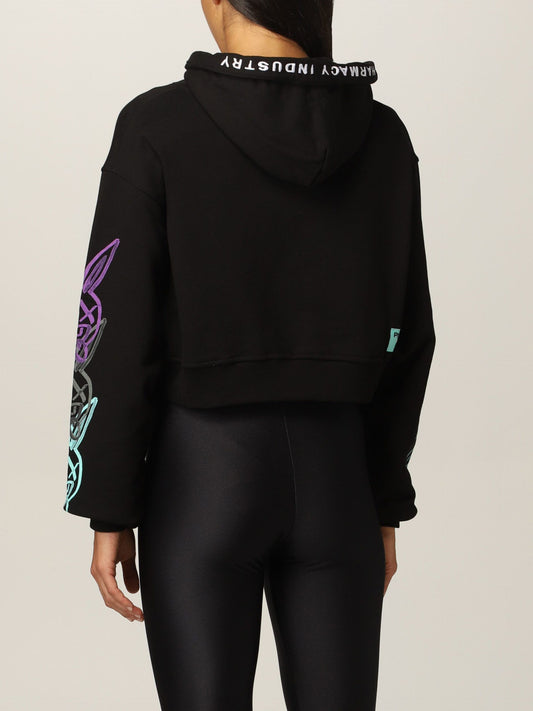 Black Cotton Women Sweater