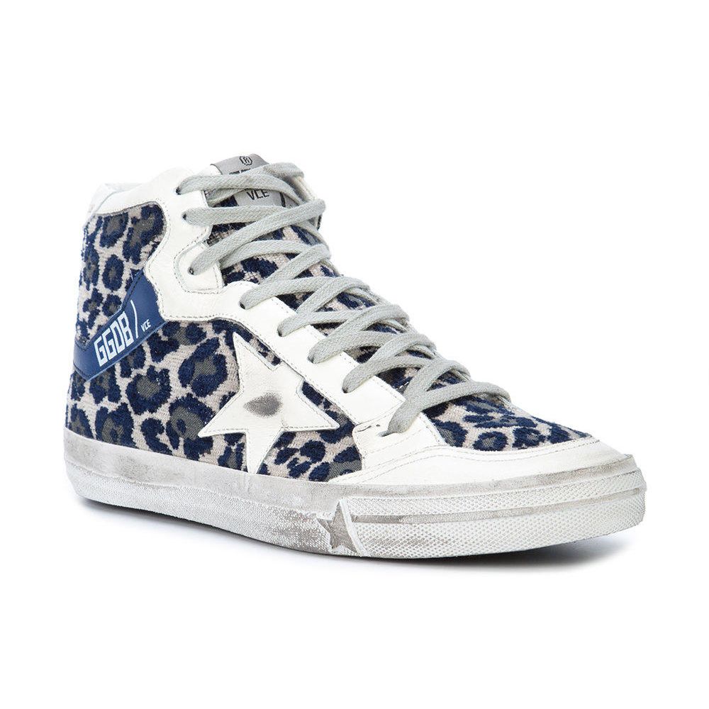 Blue Calfskin Women Sneaker