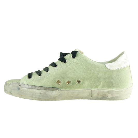 Green Calfskin Women Sneaker