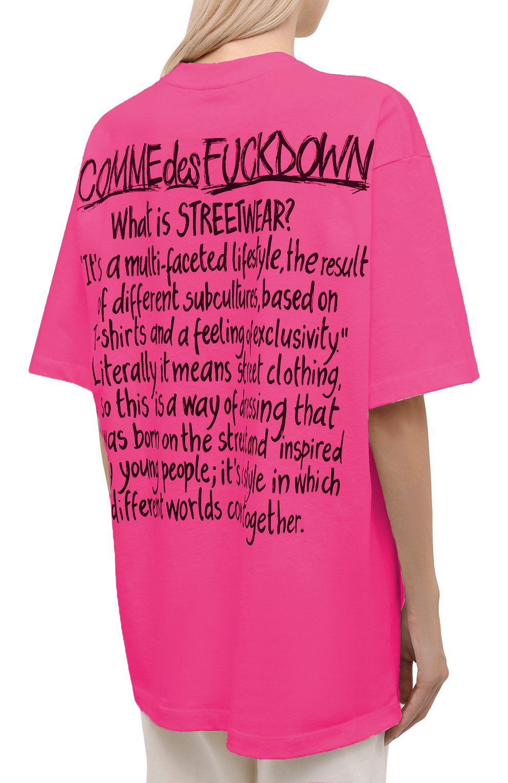 Fuchsia Cotton Women T-Shirt