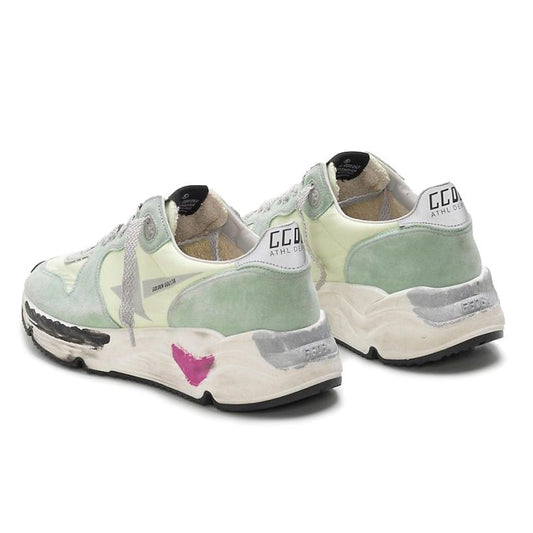 Green Leather Women High-Top Sneaker