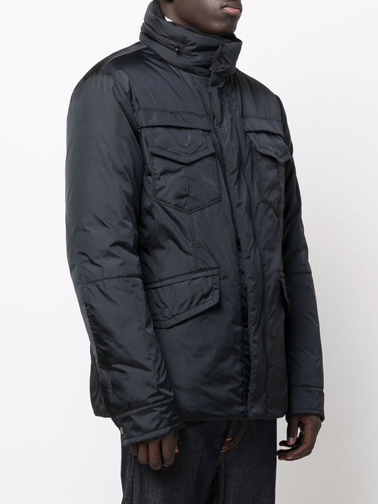 Black Nylon Men Jacket