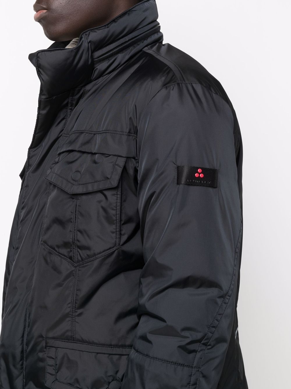 Black Nylon Men Jacket