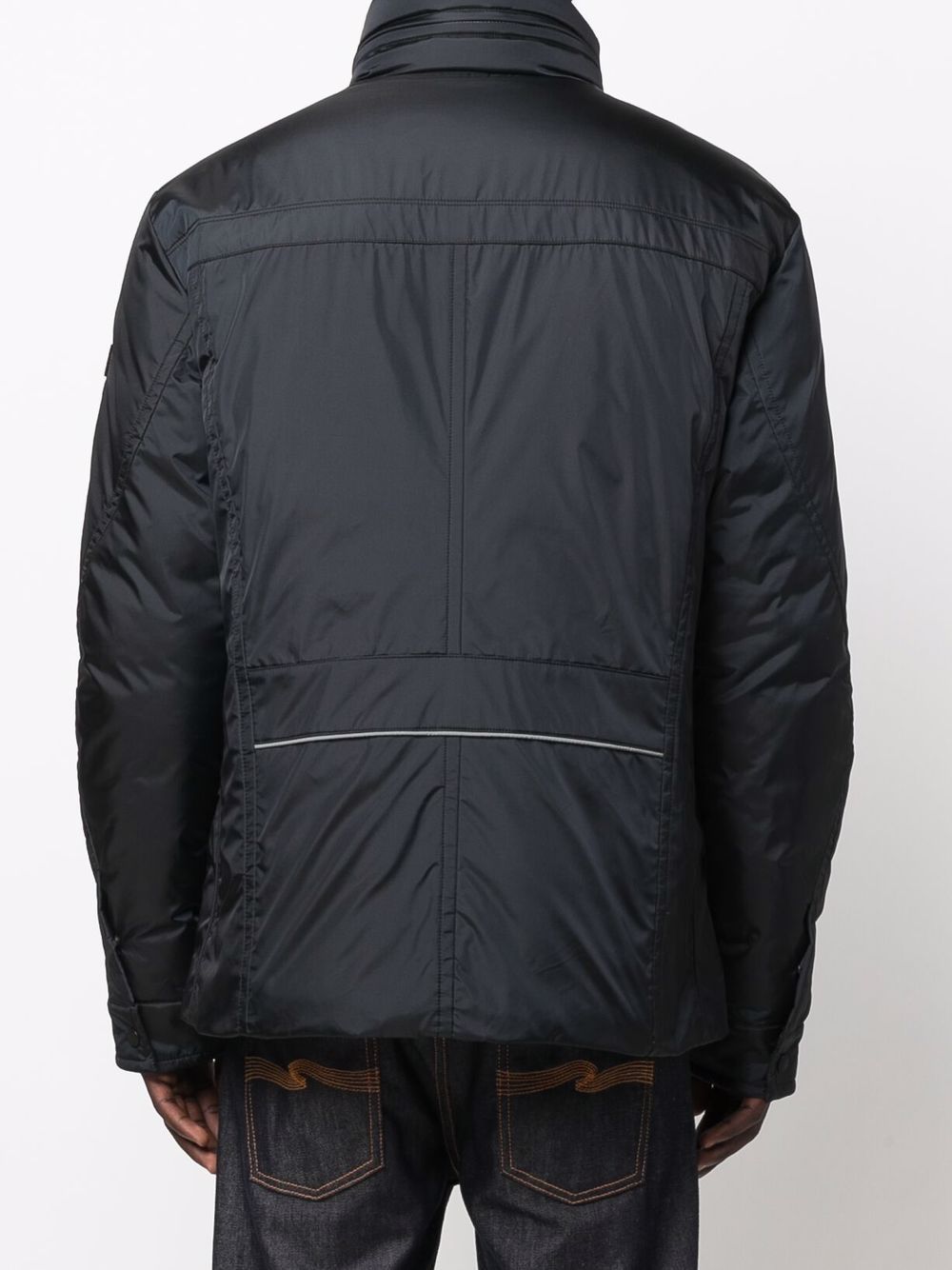 Black Nylon Men Jacket