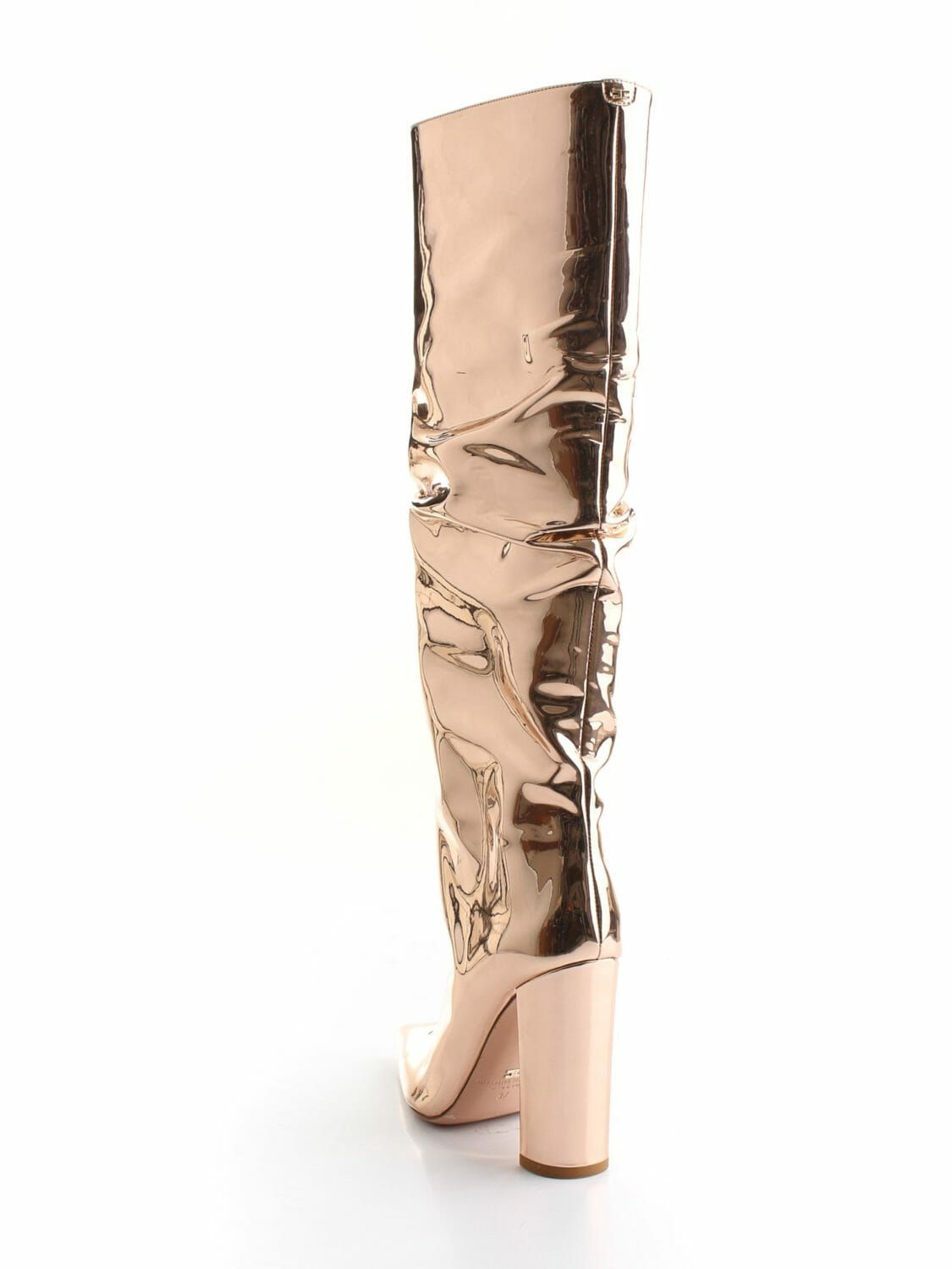 Glamorous Gold Mirror Effect High Heel Boots