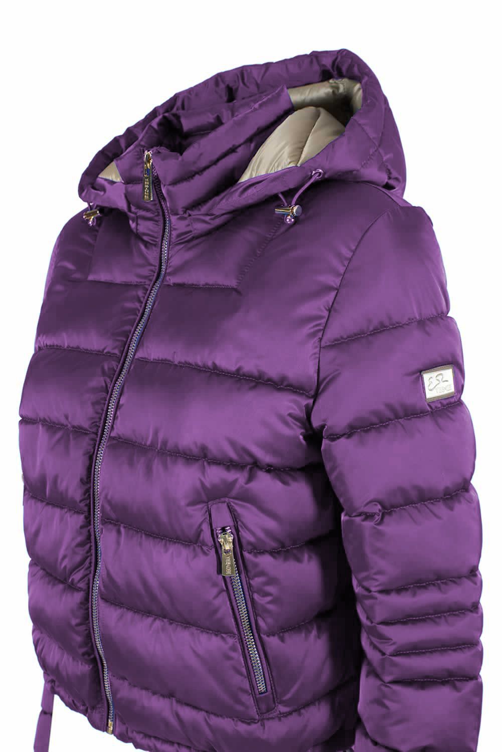 Purple Polyester Women Jacket
