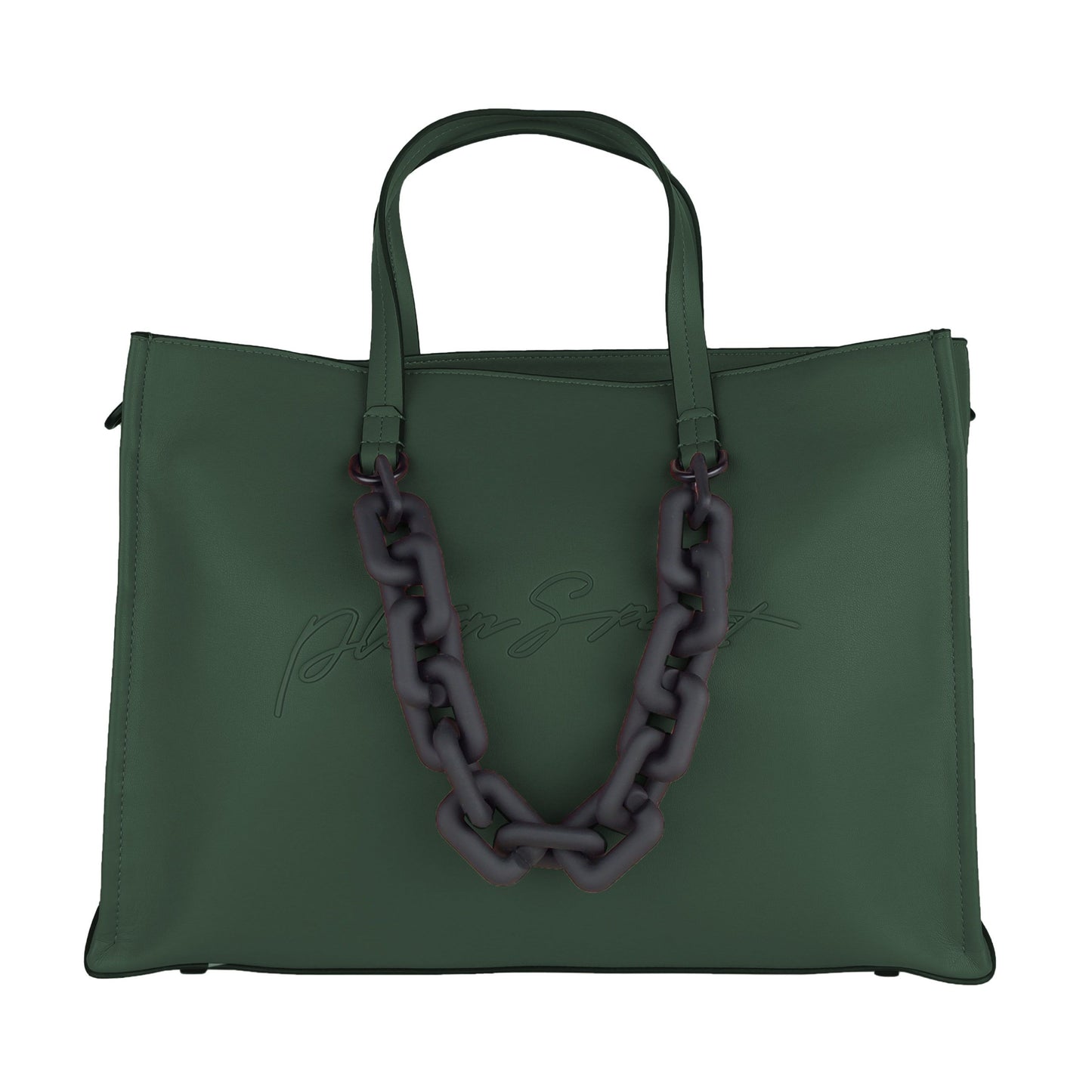 Green Polyethylene Women Shoulder Bag