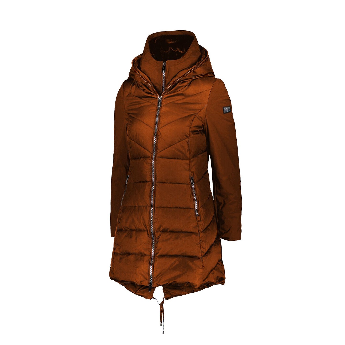 Orange Polyamide Women Jacket