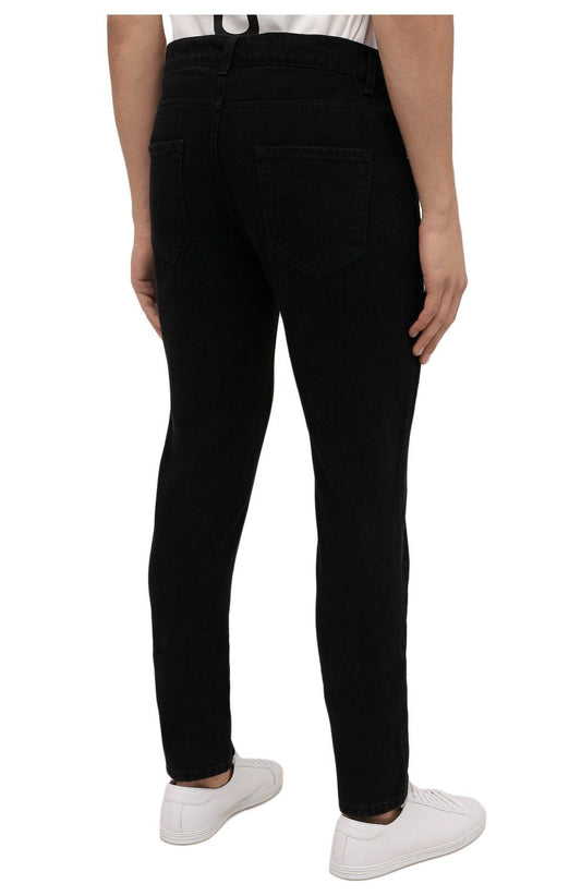 Black Cotton Men Jeans