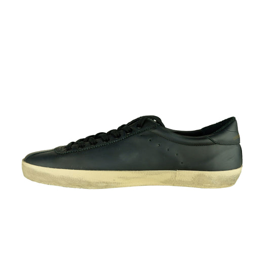 Black Leather Men Sneaker
