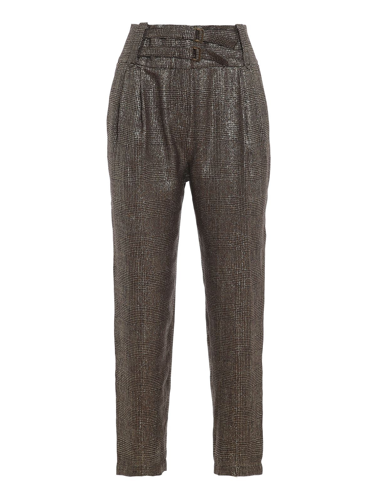 Gray Wool Blend Women Trouser