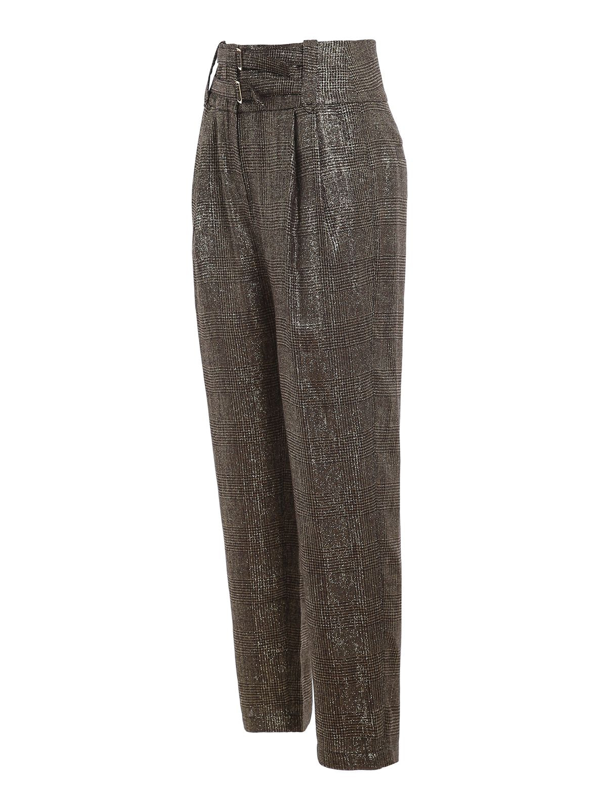 Gray Wool Blend Women Trouser