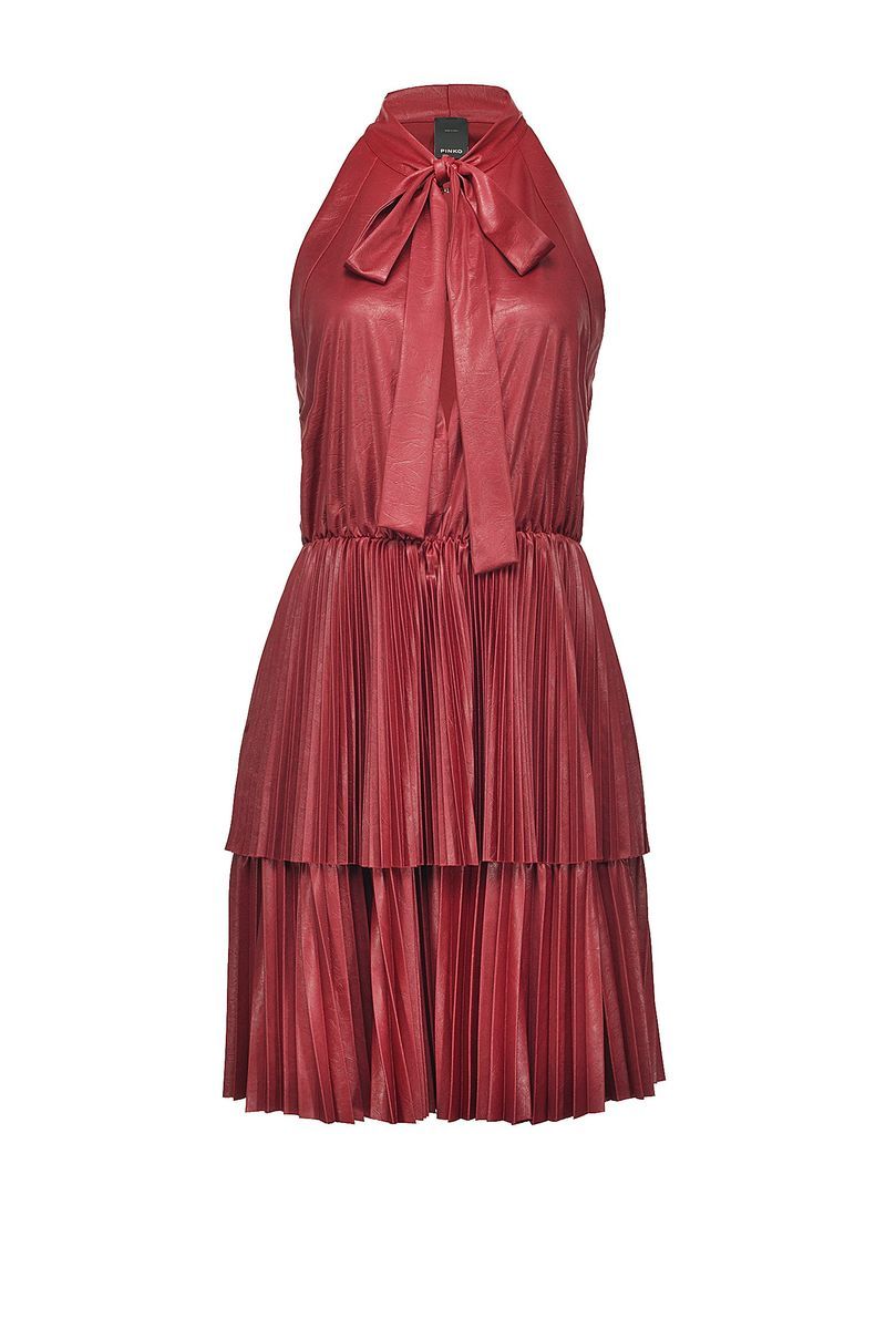 Red Polyester Women Dress