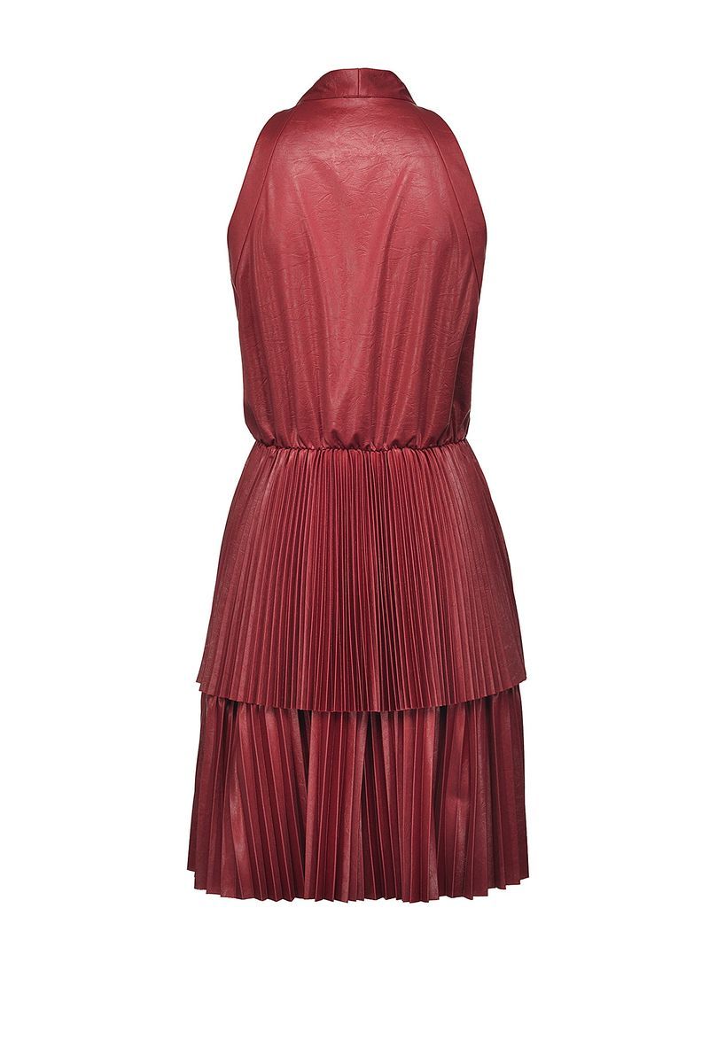 Red Polyester Women Dress