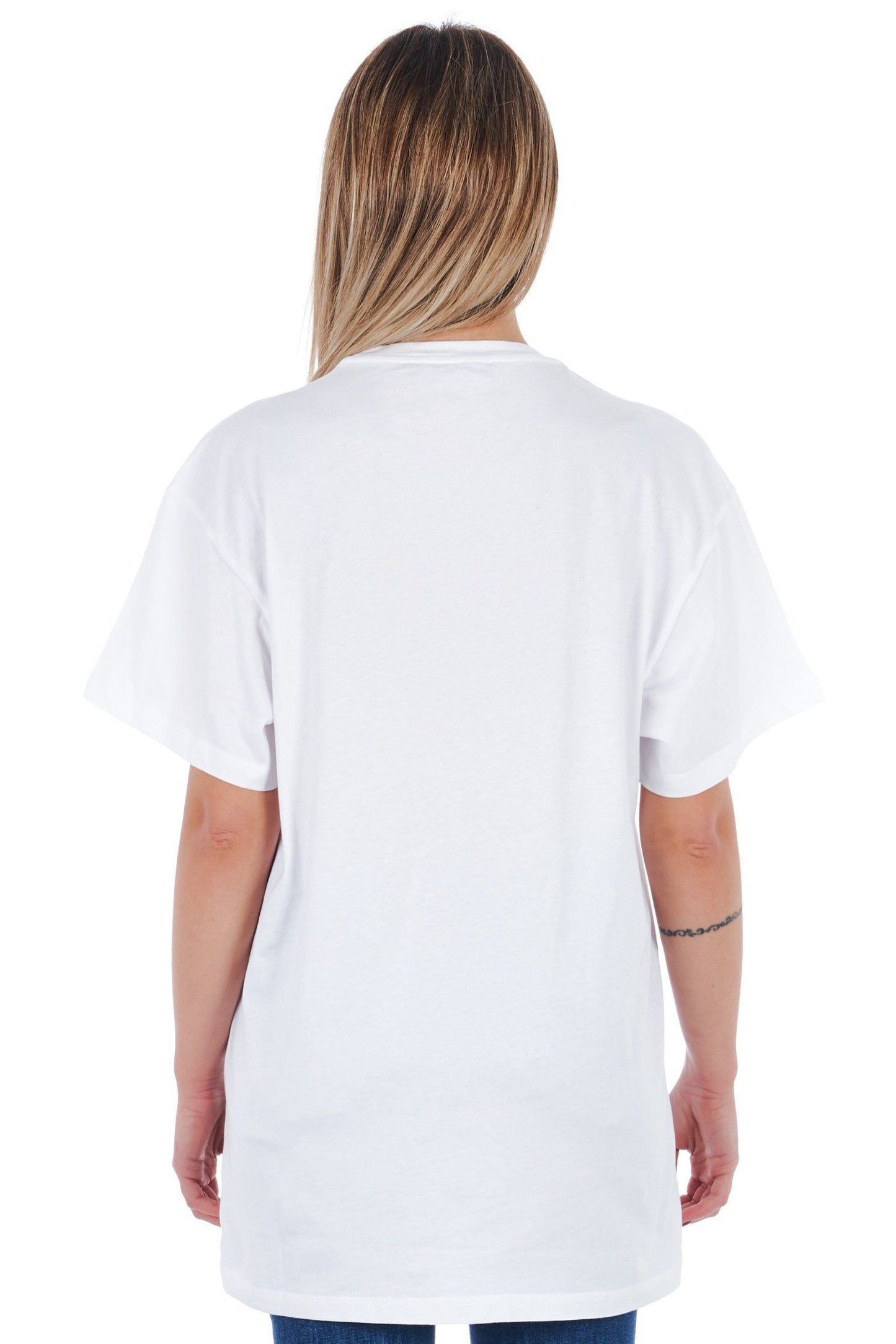 White Cotton Women T-Shirt