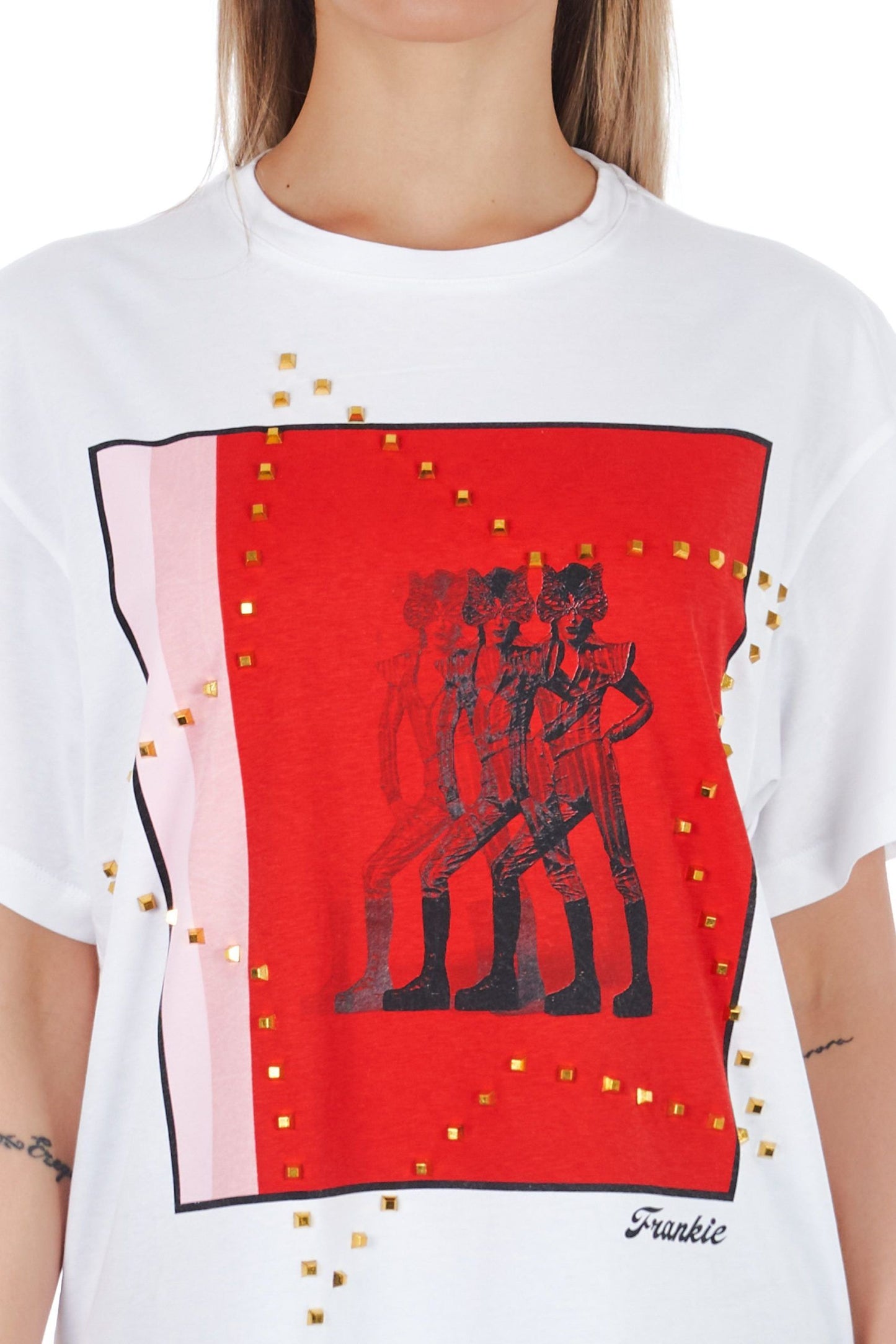 White Cotton Women T-Shirt