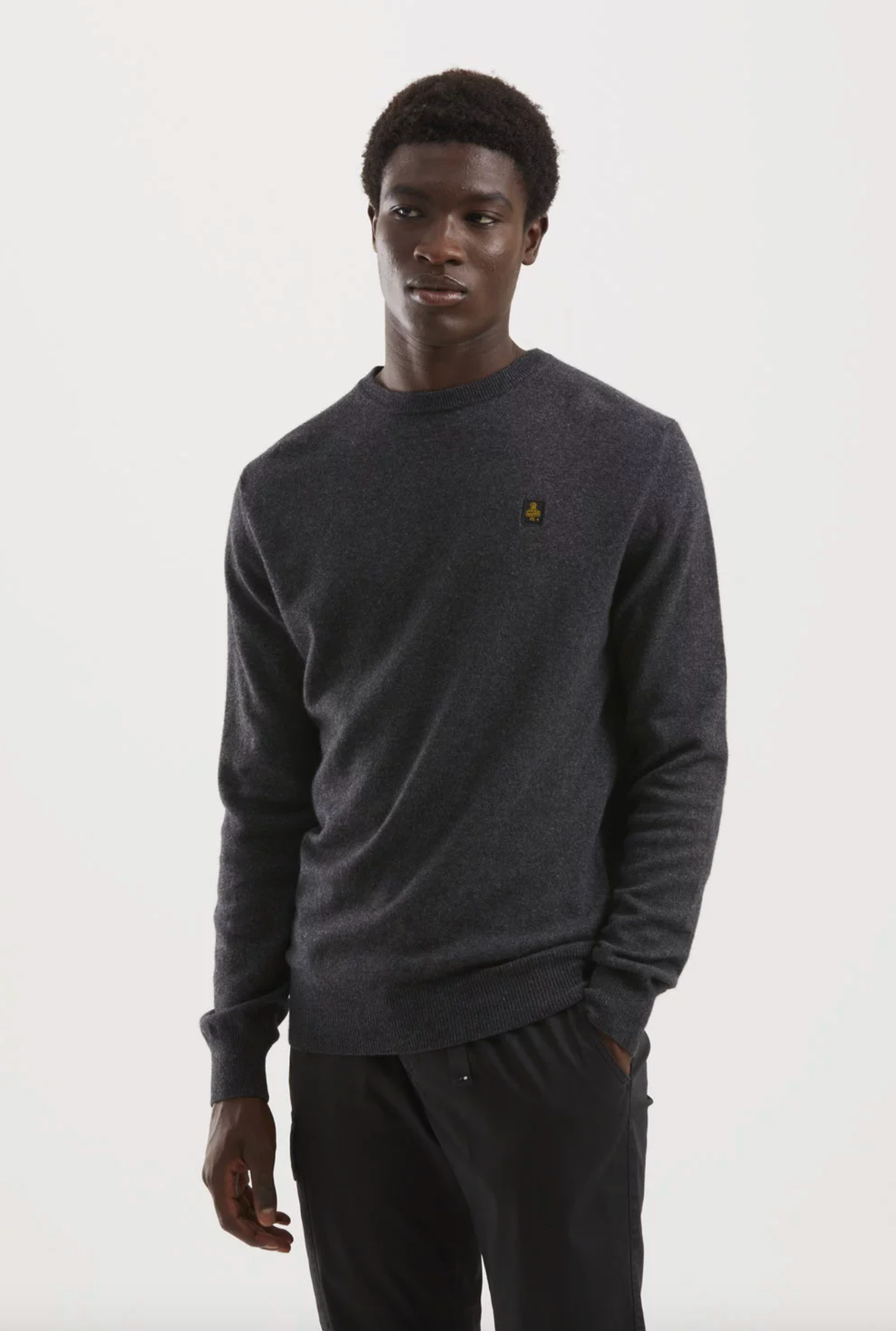 Gray Wool Men Sweater