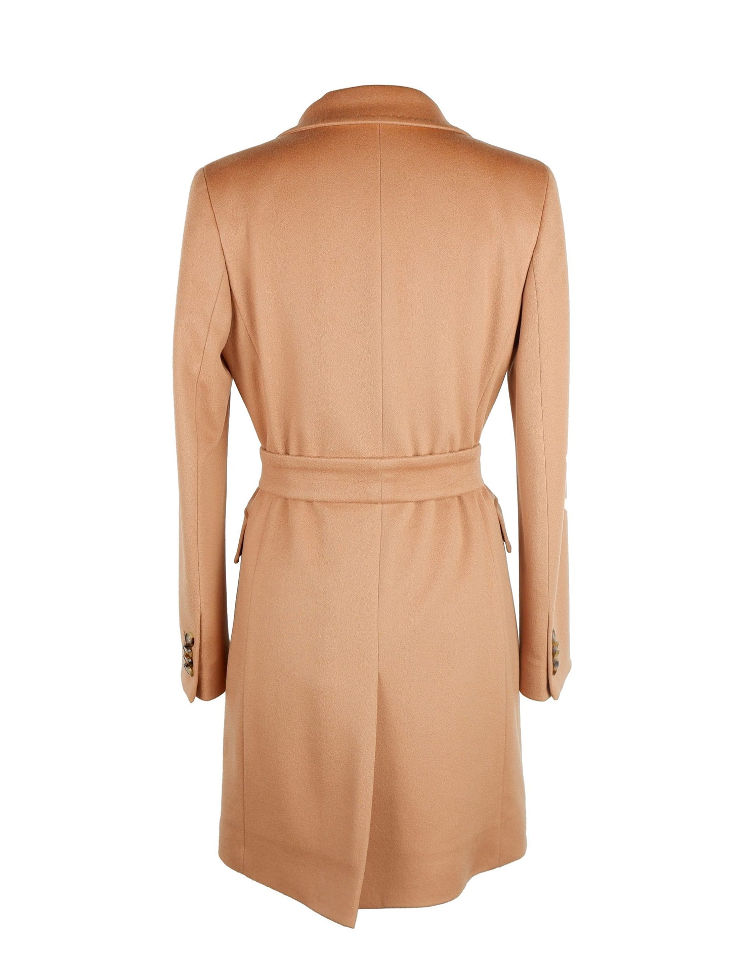 Beige Virgin Wool Women Coat