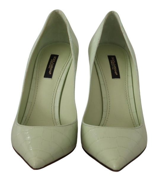 Emerald Green Leather Heels