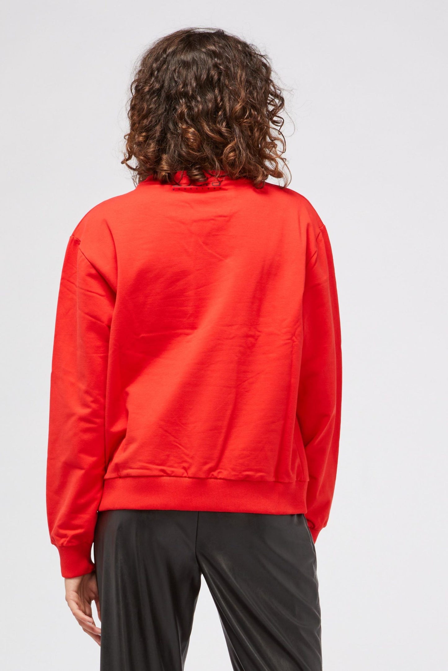 Red Cotton Women Sweater