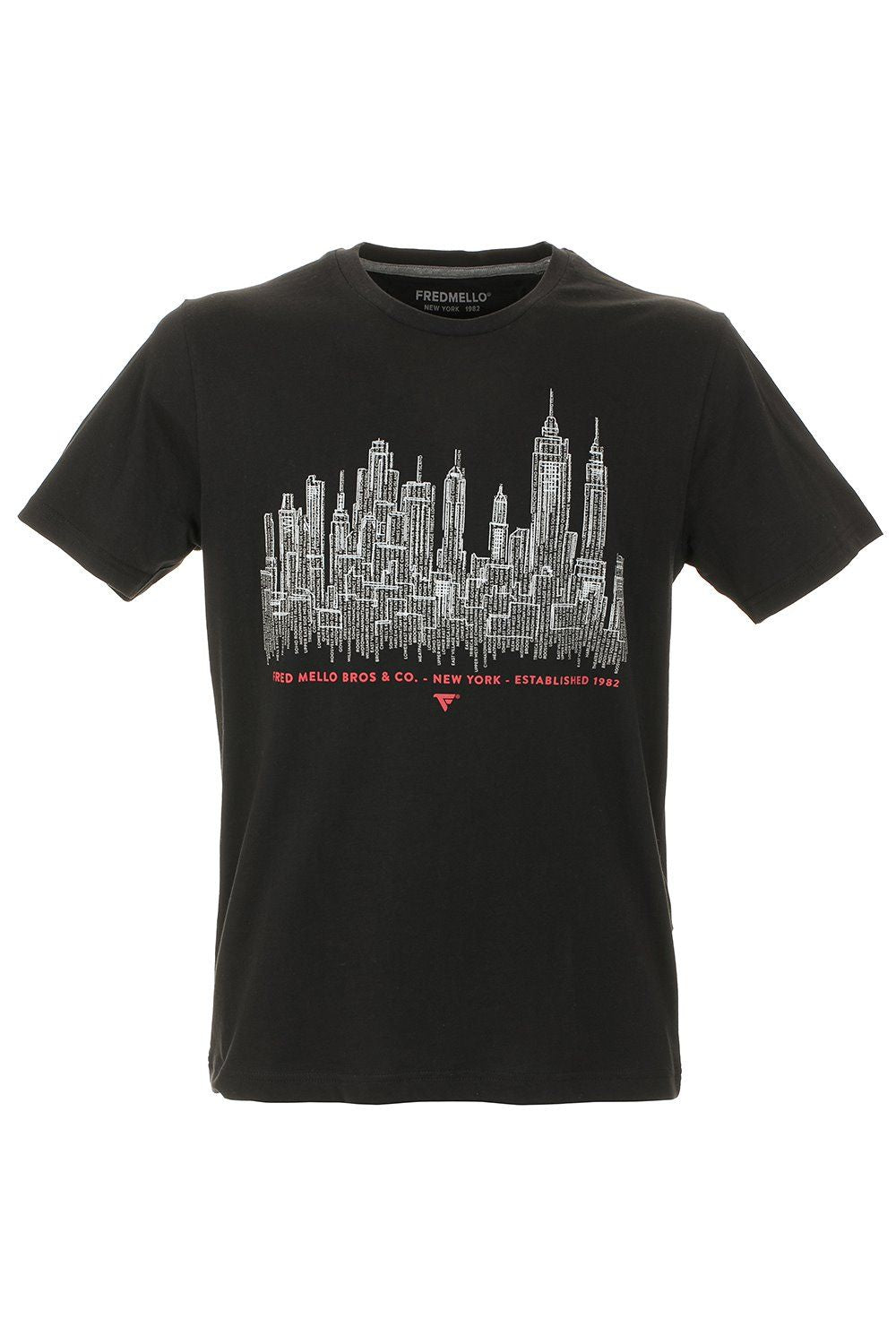 Black Cotton Men T-Shirt