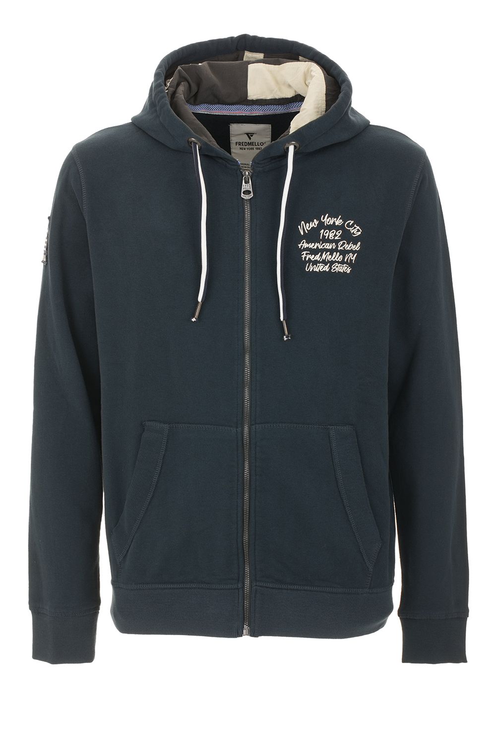 Blue Cotton Men Sweater