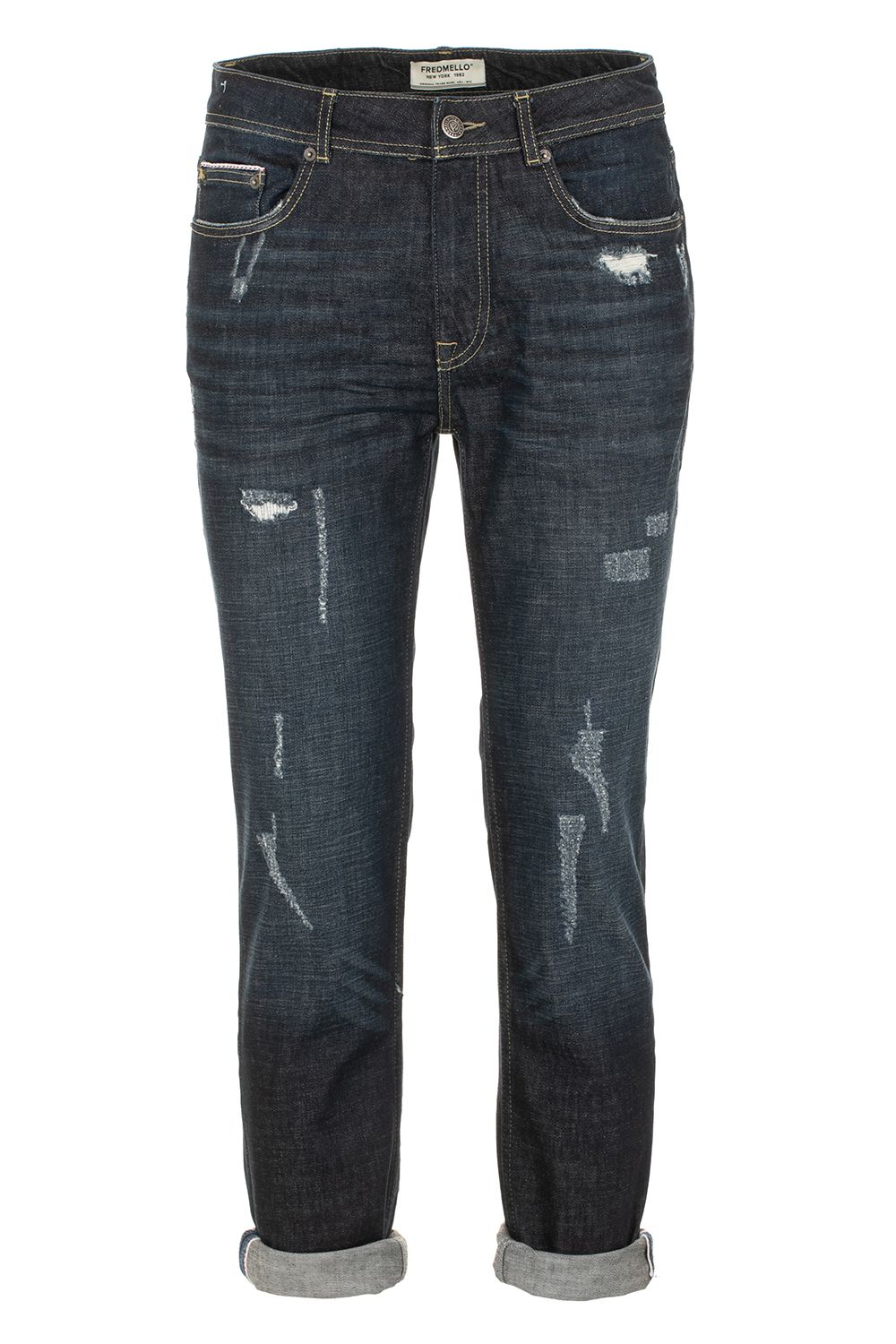 Dark Blue Cotton Men's Jean