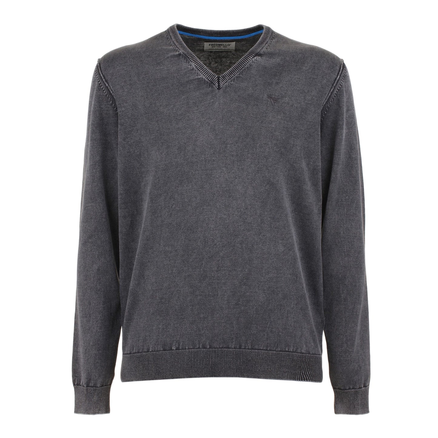 Black Cotton Men Sweater