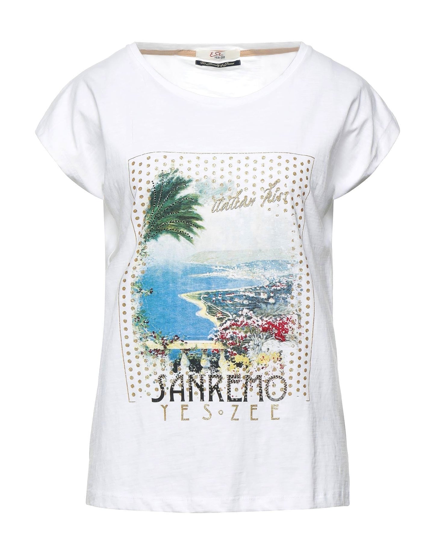 White Cotton Women T-Shirt