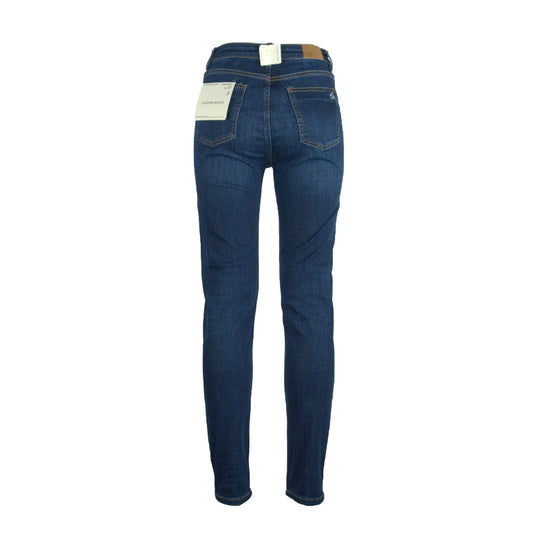 Chic High-Waist Slim Denim in Dark Blue