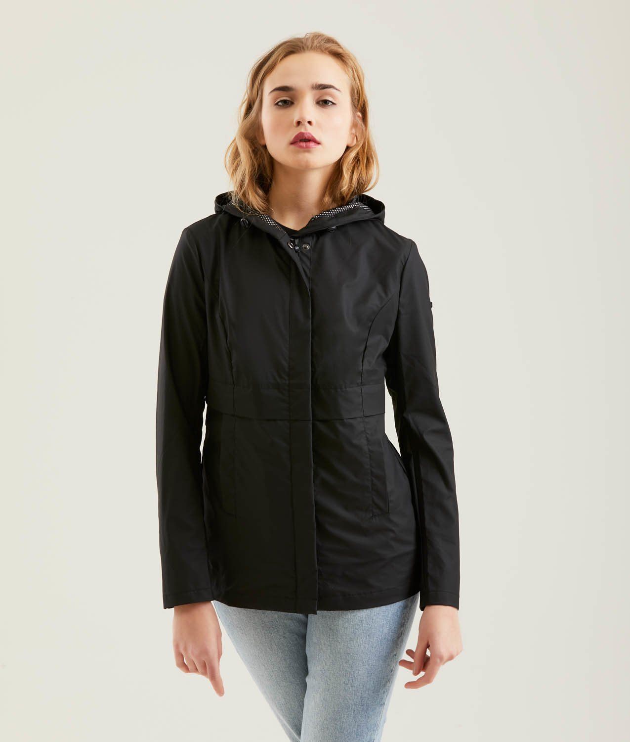 Black Polyester Women's Jacket