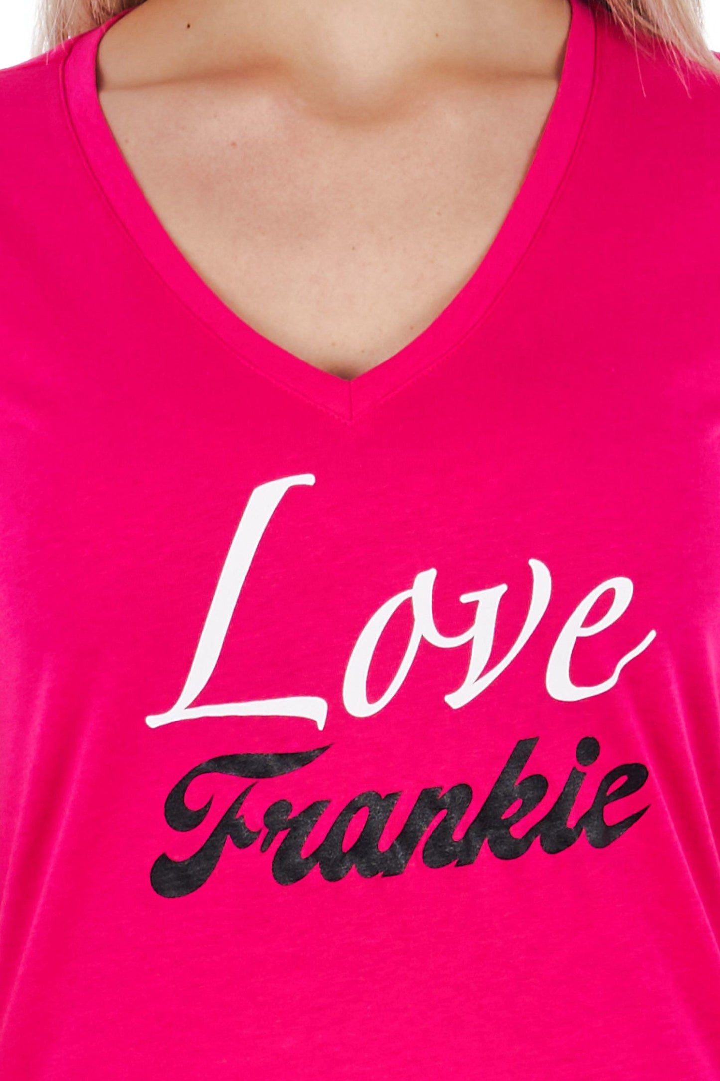 Pink Cotton Women T-Shirt